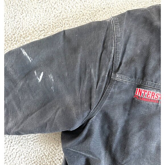 Carhartt Jacket Duck Canvas Fade C61 Sandstone Fleece Lined Chore Heavy Duty - Picture 9 of 16